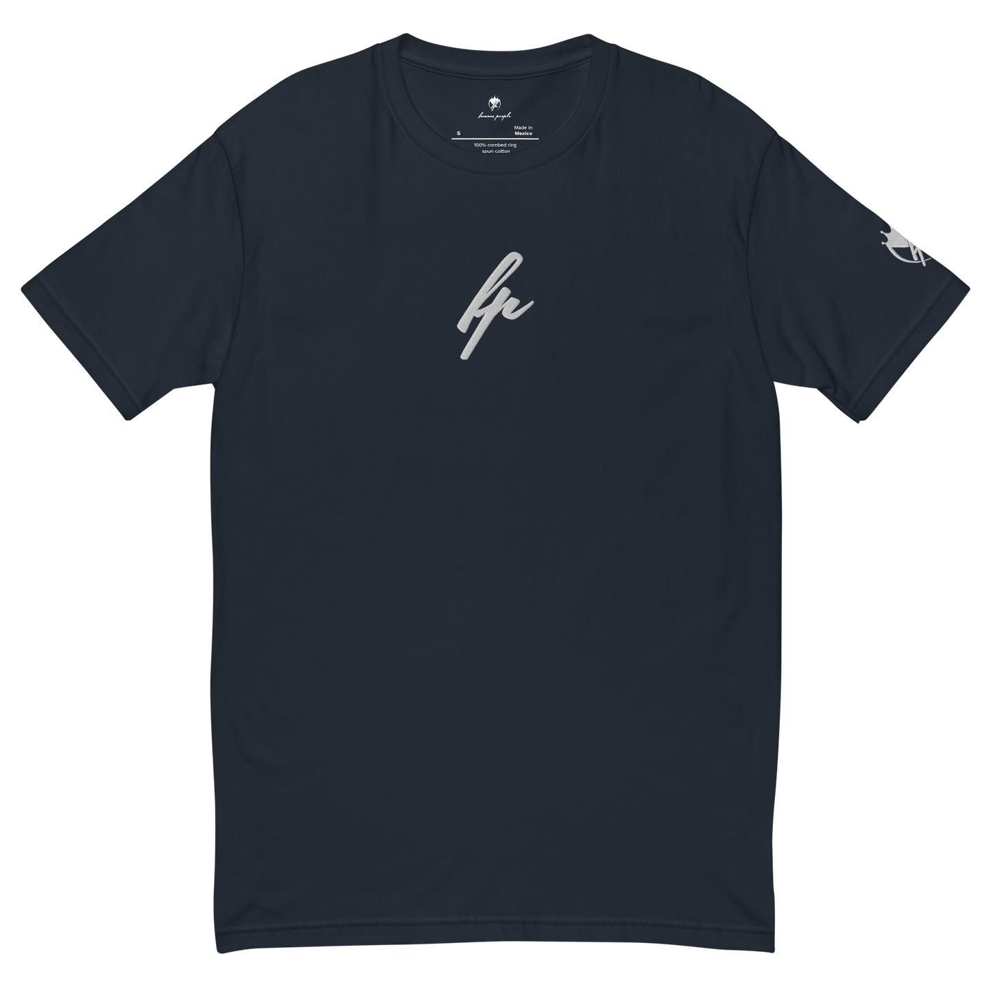 Men's Fitted T-Shirt - Ultramarin mit Stick