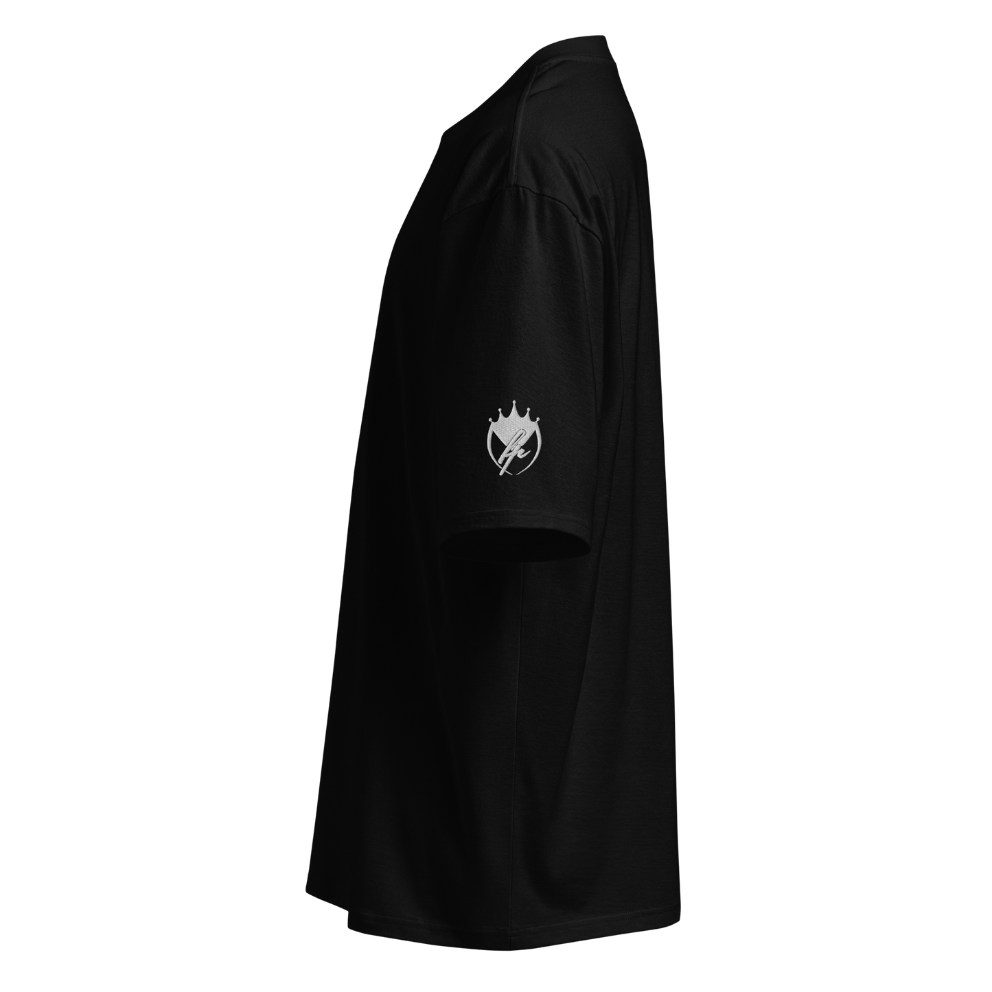 Oversized T-Shirt Schwarz mit Stick