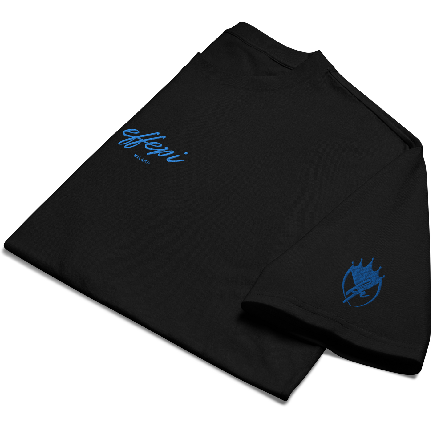 Oversized T-Shirt Schwarz mit Stick