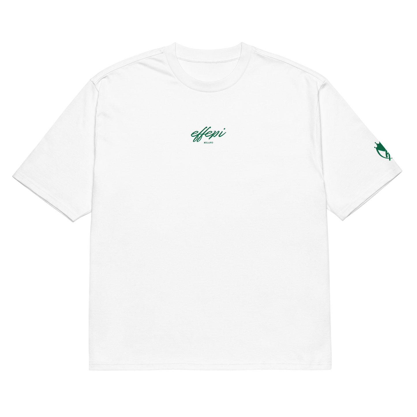 Oversized T-Shirt Weiß mit Stick
