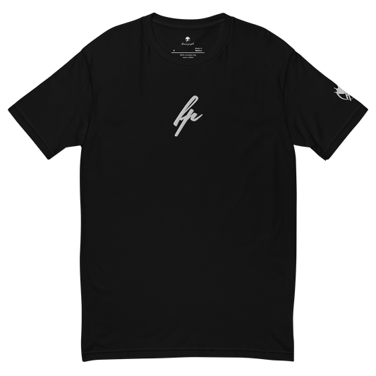 Men's Fitted T-Shirt - Schwarz mit stick