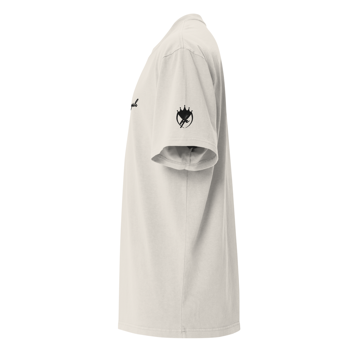 Oversized T-Shirt with Washed Look Bone