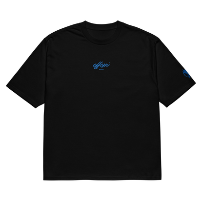 Oversized T-Shirt Schwarz mit Stick
