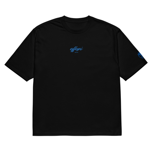 Oversized T-Shirt Schwarz mit Stick