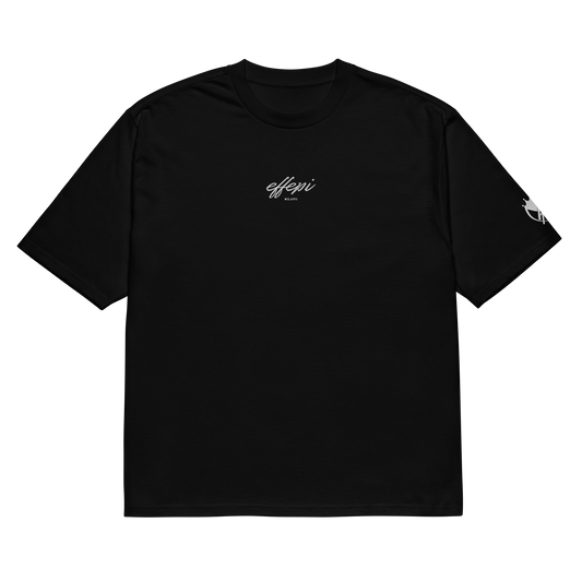 Oversized T-Shirt Schwarz mit Stick