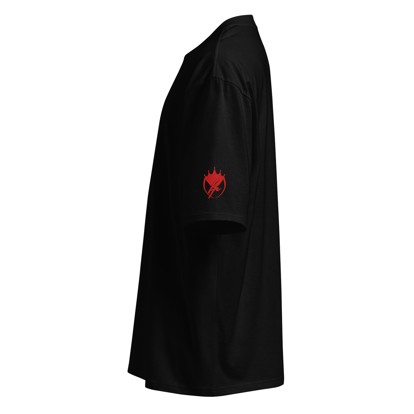 Oversized T-Shirt Schwarz mit Stick