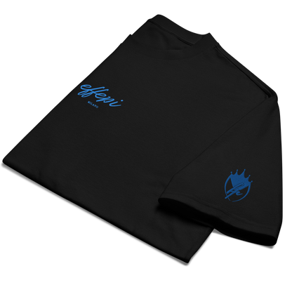 Oversized T-Shirt Schwarz mit Stick