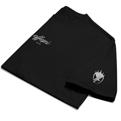 Oversized T-Shirt Schwarz mit Stick
