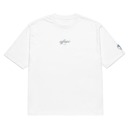 Oversized T-Shirt Weiß mit Stick