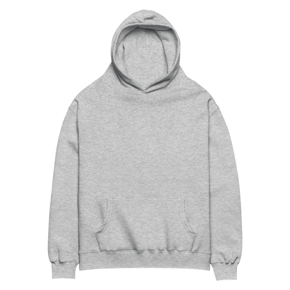 Oversized-Unisex-Hoodie mit Stick Grau