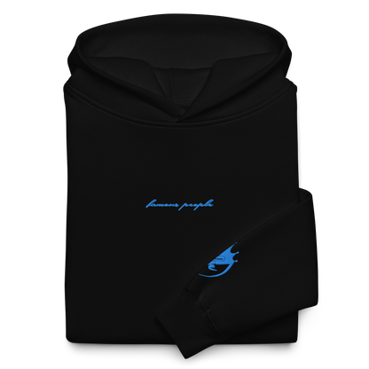 Oversized-Unisex-Hoodie mit Stick Schwarz